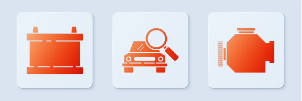 设置汽车检查汽车电池和检查发动机图片下载