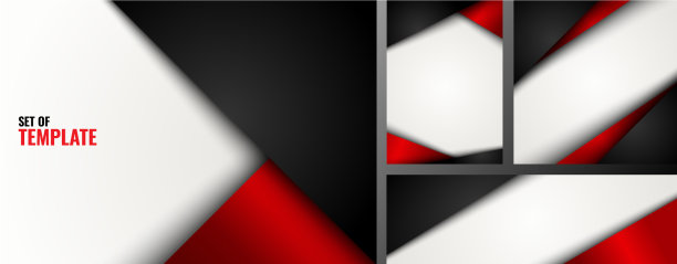 设置模板红色和黑色三角形在白色图片下载