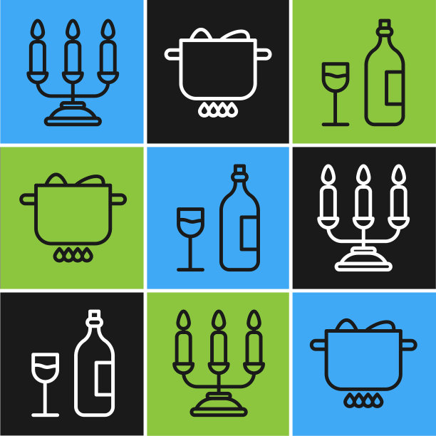 用烛台摆列烛台酒图片下载