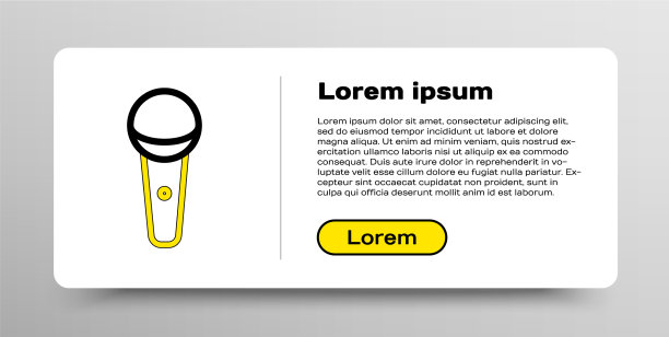 线路麦克风图标隔离在白色背景图片下载