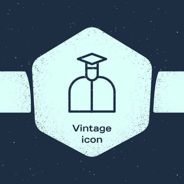 垃圾摇滚线学生图标孤立在蓝色图片下载