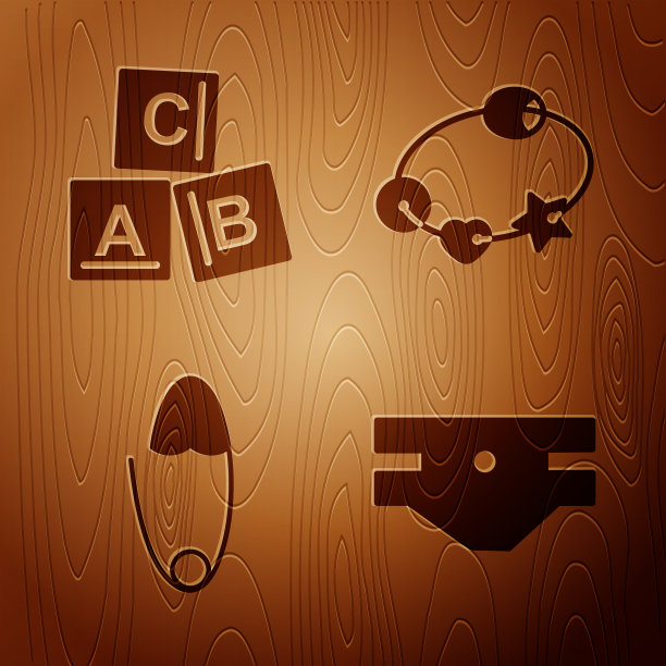 Set baabsorbent尿布ABC块经典图片下载