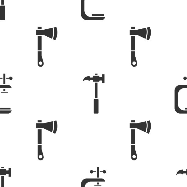 设置钳和螺丝工具羊角锤和木制图片下载