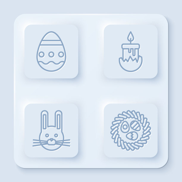 设行复活节彩蛋燃烛复活节兔子图片下载