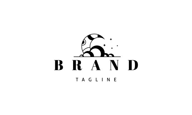 黑色标志上有一个抽象的形象图片下载