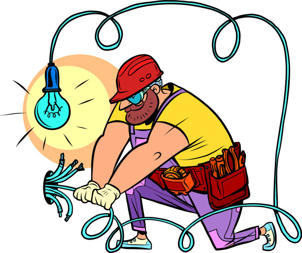 电工铺设电线图片下载