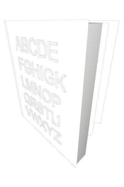 英语字母表的轮廓由黑色线条构成图片下载