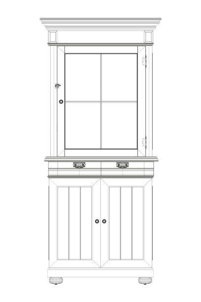 旧柜线框从黑线上隔离开来图片下载