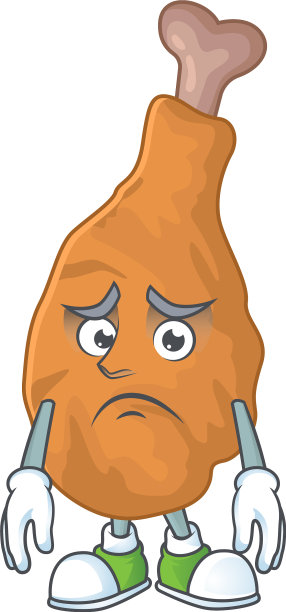 卡通图片炸鸡与担心的脸图片下载