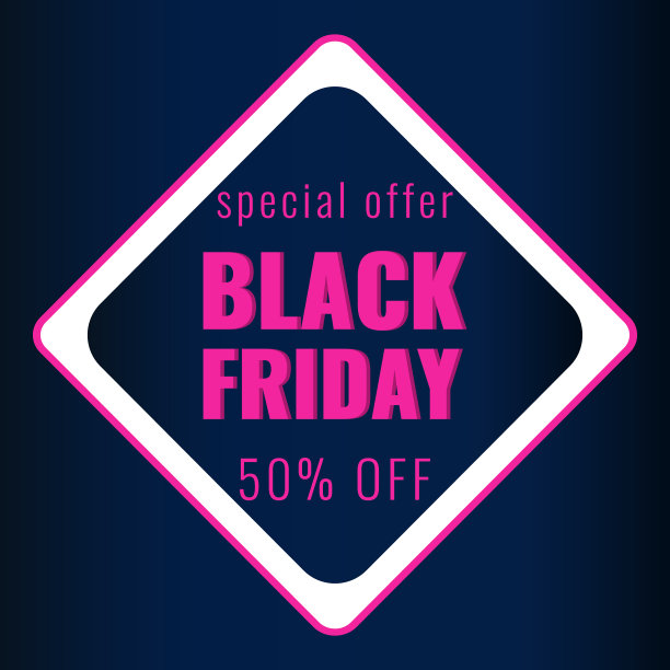 黑色星期五打折的现代横幅用黑色图片下载