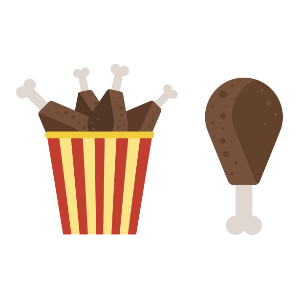 扁桶炸鸡腿的图标图片下载