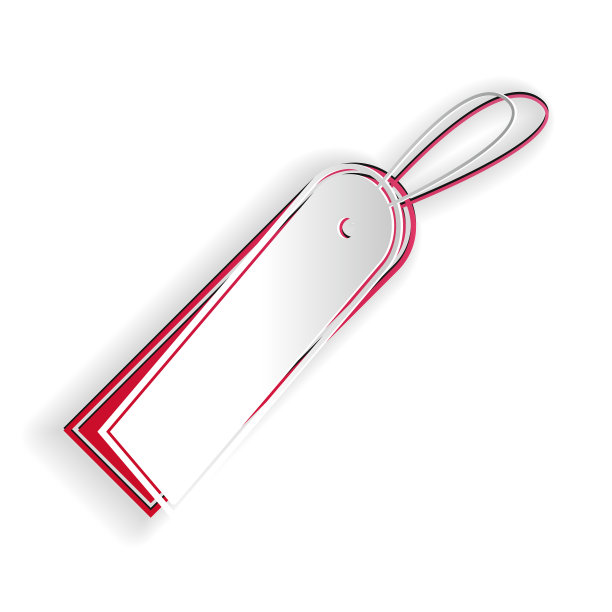 剪纸空白标签模板价格标签图标图片下载