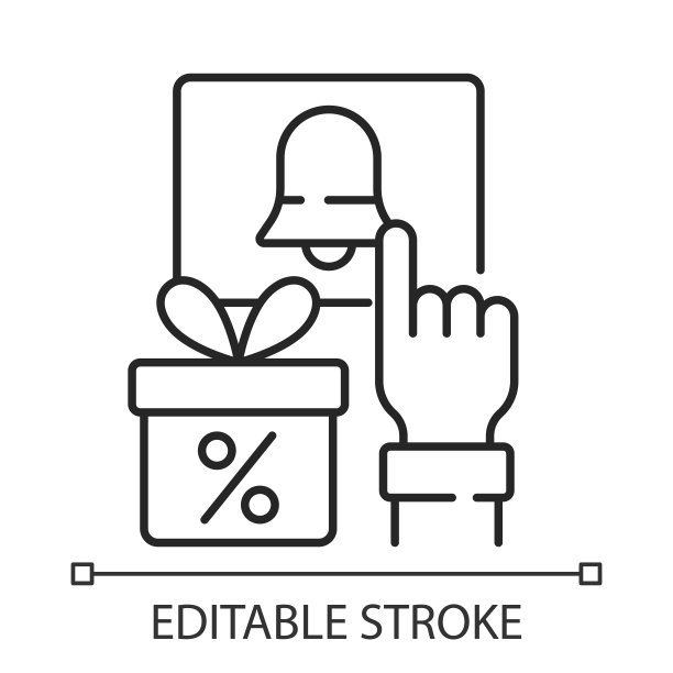订阅程序黑色线性图标为光主题图片下载