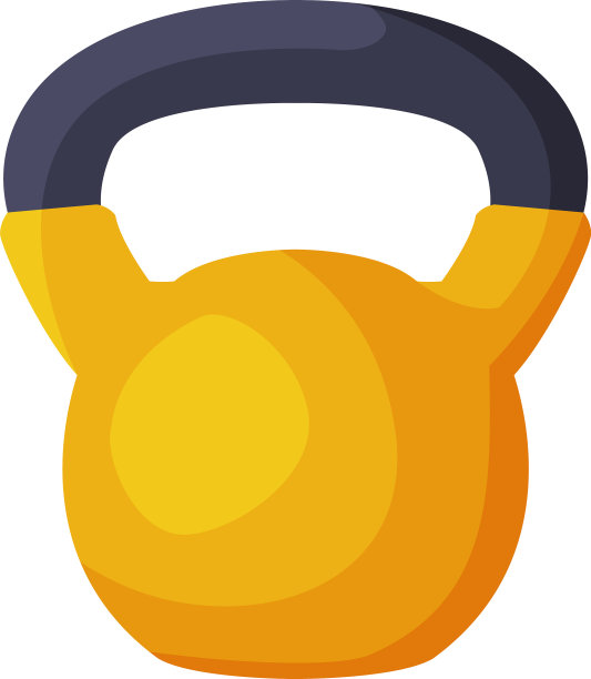 橙色壶铃健身和运动器材图片下载