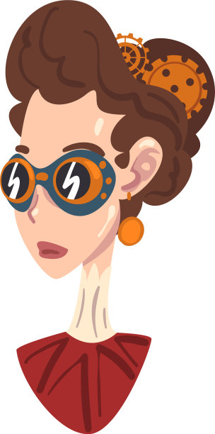 蒸汽朋克女子肖像美女与图片下载