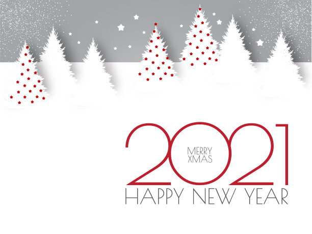 快乐新的2021年传单设计模板优雅图片下载