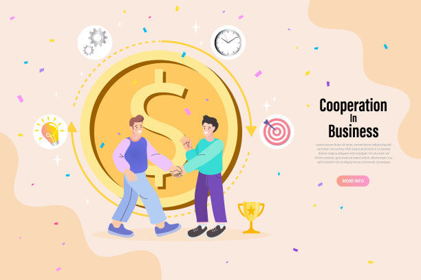 两个商业伙伴握手。团队合作和谈判理念。商人握手，卡通平面设计风格。融资。金融中介机构。矢量插图。图片下载