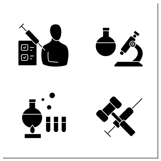冠状病毒疫苗系列图标设置图片下载