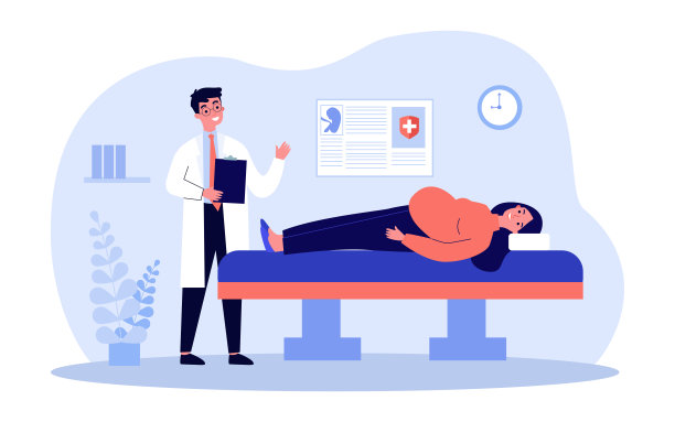 医生正在给孕妇做检查图片下载