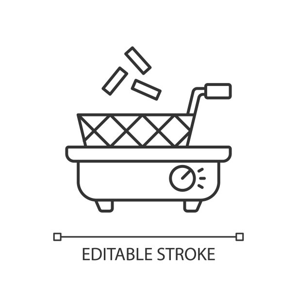 油锅线性图标图片下载