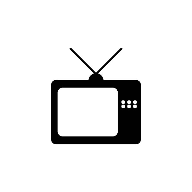 老式电视纯黑线图标孤立在白色背景上。经典插图电视标志。时尚的平面风格的信息图表，网站或应用程序，用户界面，用户体验。向量EPS 10图片下载