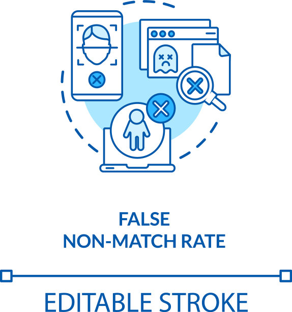 错误的非匹配率概念图标图片下载