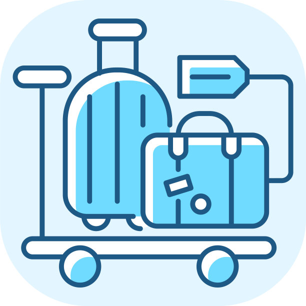 行李车蓝色RGB颜色图标图片下载