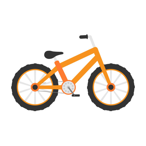 自行车孩子图标。自行车五颜六色的标志。图片下载