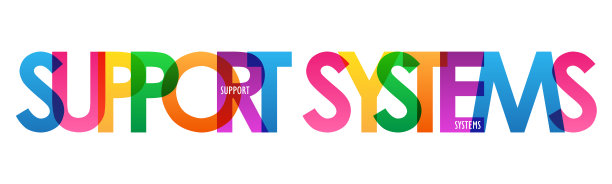 支持系统彩色印刷横幅图片下载