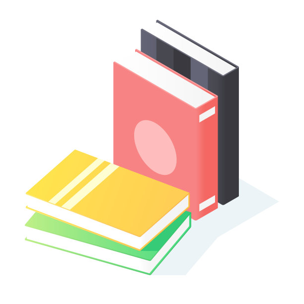 书栈等距。一堆平装书和精装书。图片下载