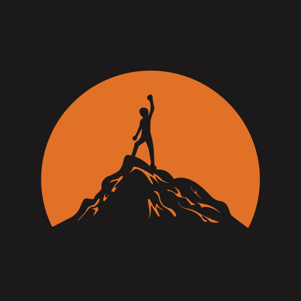 柔软站在成功的山顶图片下载