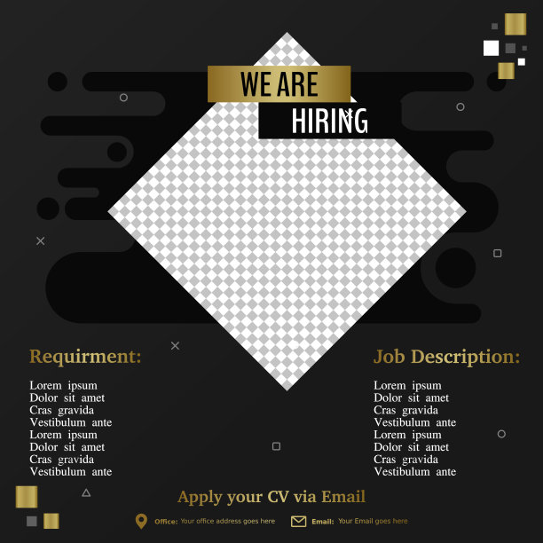 职位空缺豪华模板。我们正在招聘，职位空缺社交媒体内容。图片下载