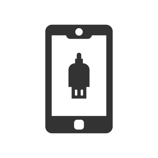 数据电缆连接上移动图标图片下载