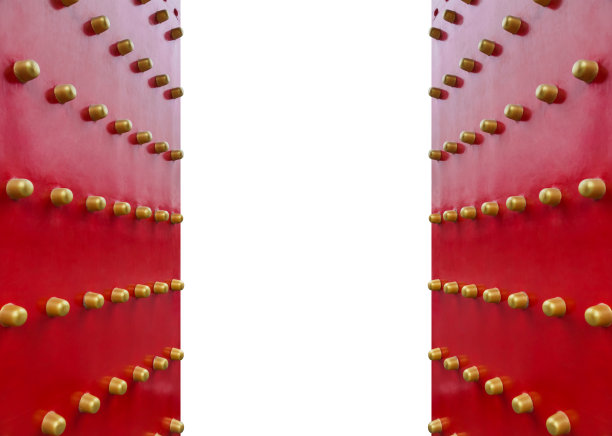 白底上的中国红门寺图片下载