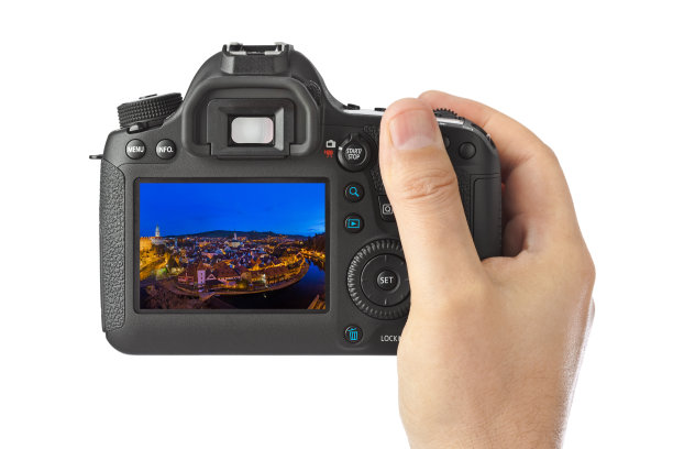 捷克共和国的相机和克鲁姆洛夫城市景观(我的照片)图片下载