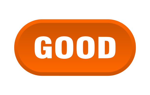 好的按钮圆形标志在白色的背景图片下载