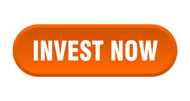 现在投资按钮圆形标志在白色的背景图片下载