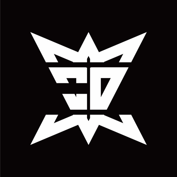 Od标志首字母与皇冠上下侧设计图片下载