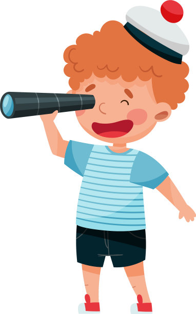 快乐的小男孩穿着水手条纹背心图片下载