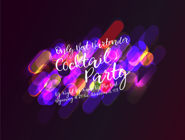 鸡尾酒会illlustration图片下载