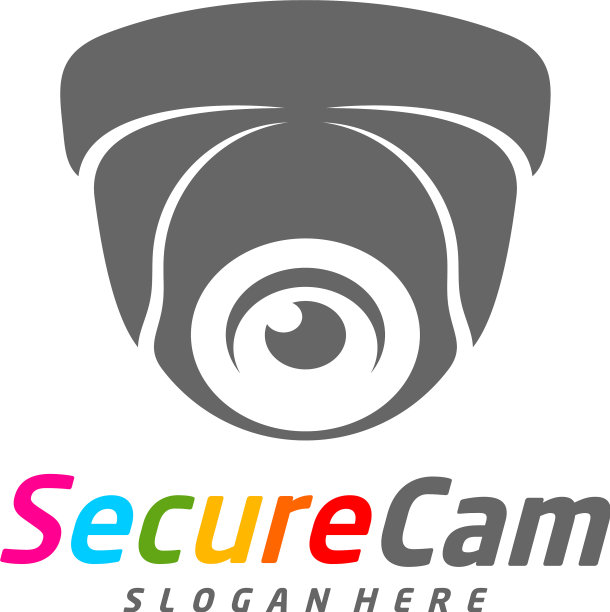 监控摄像机标志设计模板概念符号图片下载