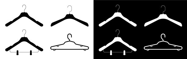 图标为衣架设置了衣服的肩部图片下载
