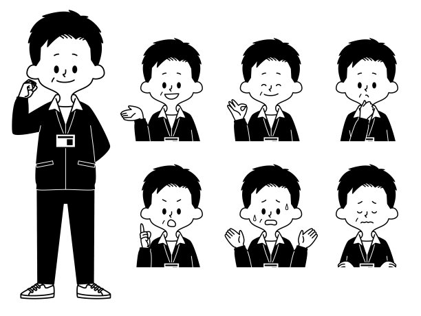 面部表情设置为中年男性员工图片下载