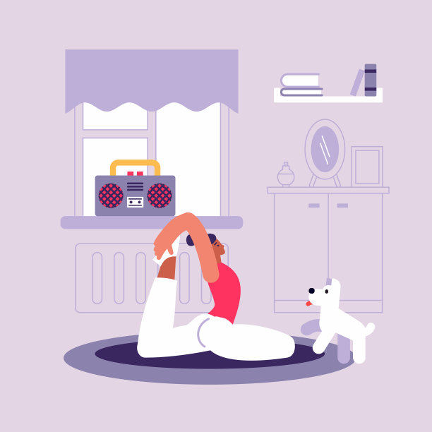 卡通人物灵活的女人练习图片下载