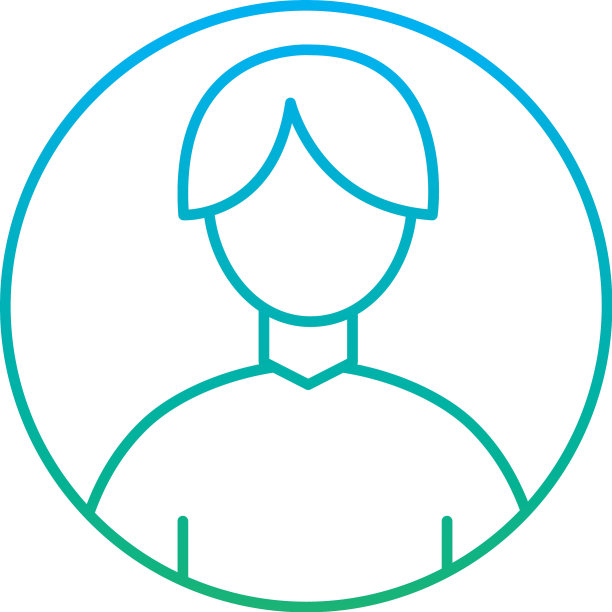 人的化身在圆圈降级的风格图标图片下载