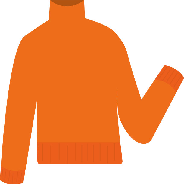 孤立的橙色套衫图标设计图片下载