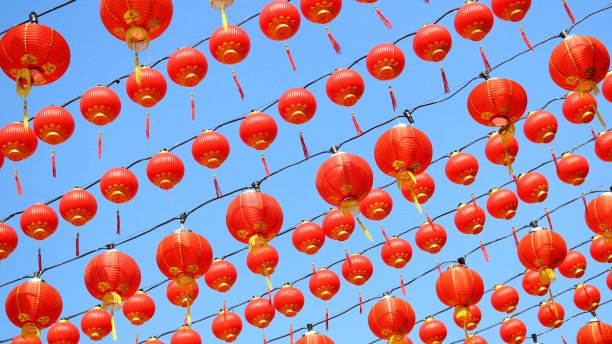 红色中国的灯笼图片下载