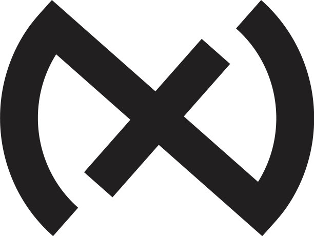 字母NX简约几何标志图片下载