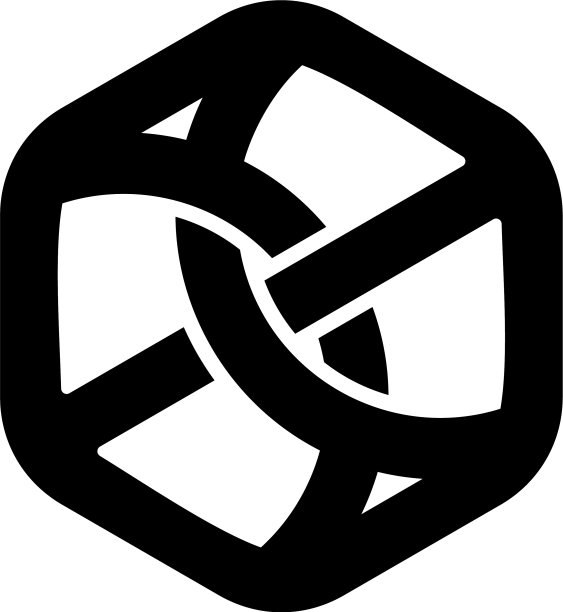 链线六角形设计标志标志图片下载