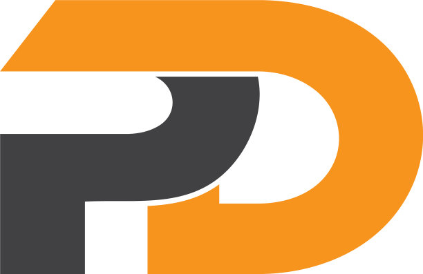 字母pd符号链接几何设计标志图片下载